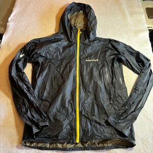 Montbell Gore Windstopper Men's Medium Blue Lightweight Hooded Jacket